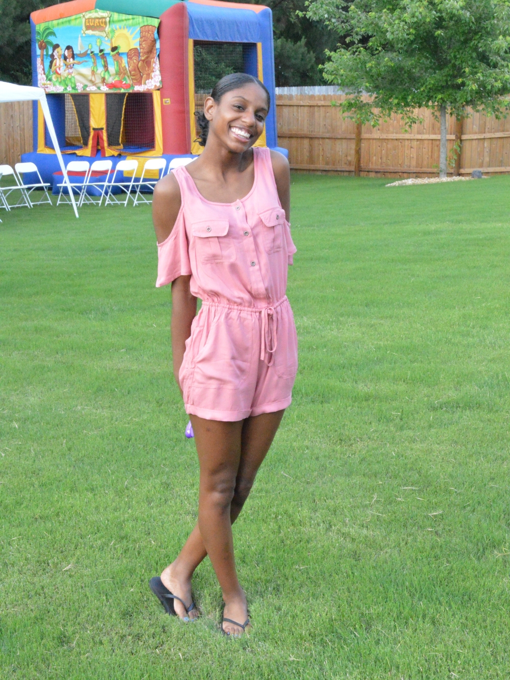 iris Pink Cold-Shoulder Romper